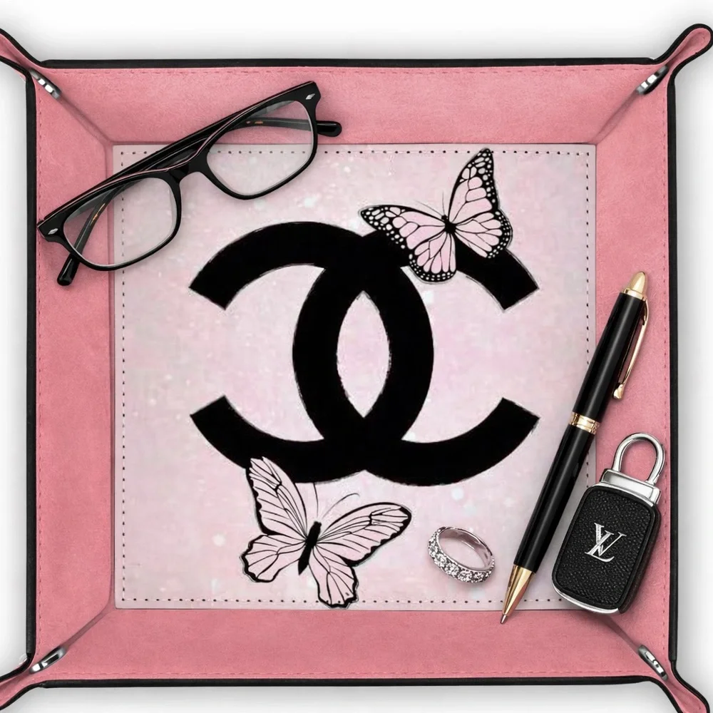 HANDMADE FASHION Foldable PU Leather Accessory Tray